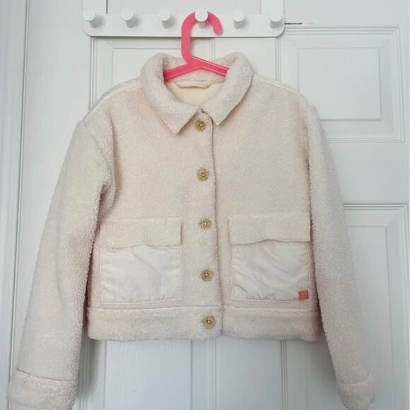 Deux par Deux Sherpa Jacket with Quilted Pocket - Big Girls - Picture 2 of 3